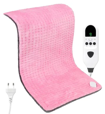 Immagine prodotto di Cuscino termico riscaldante - 43 x 84 cm - Rosa e grigio - 9 livelli di temperatura