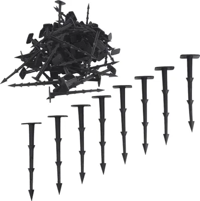 Produktbild von BAUSTER® 100 x Erdanker Bodenanker Erdnägel 12 cm für Gartenvlies Kunststoff Unkrautvlies