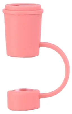 Produktbild von 12-mm-Trinkhalmkappe aus lebensmittelechtem Kunststoff, wiederverwendbar, staubdicht, einfarbig, Mini-Universal-Glasstrohhalmspitze, Verschlusskappe, Schutz, Küchenzubehör