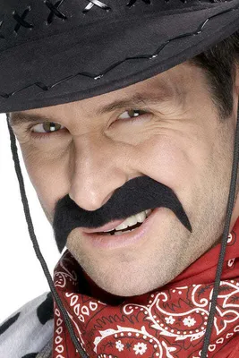 Produktbild von Klassischer Cowboy Schnurrbart schwarz