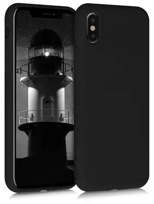 Produktbild von kwmobile Hülle kompatibel mit Apple iPhone X Hülle - gummierte TPU Silikon Handyhülle - Schutzhülle für kabelloses Laden - Case in Schwarz