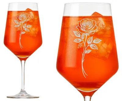 Produktbild von Valhalla Weinglas Rose Gravur 350ml spülmaschinenfest für Anlässe
