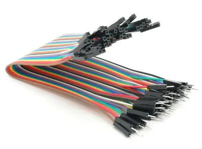 Produktbild von 40pin Jumper / Dupont Kabel Male  Female trennbar - Länge: 0,50 m