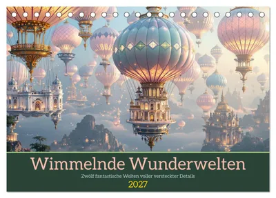 Produktbild von Wimmelnde Wunderwelten (Tischkalender 2027 DIN A5 quer), CALVENDO Monatskalender