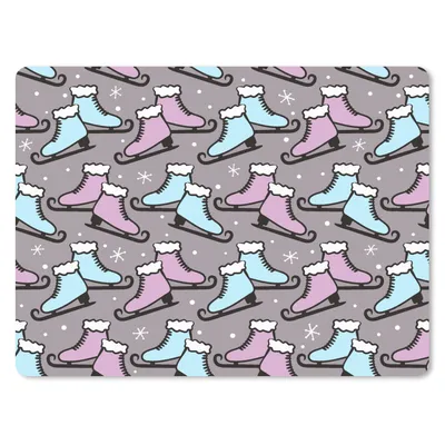 Produktbild von MuchoWow® Mauspad Mousepad Schlittschuhe - Muster - Winter 23x19 cm - Mousepads - Maus Mat - Pad - Mausunterlage - Schreibtischunterlage - Mauspad