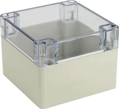 Produktbild von Blanko Modulgehäuse, transparenter Deckel, 120 x 120 x 90 mm