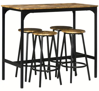 Immagine prodotto di Tavolo da bar - Tavolo da bistrot - Tavolo da cucina - Tavolo industriale in metallo - Design compatto e salvaspazio