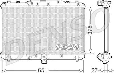 Produktbild von DENSO DRM47022 Kühler Wasserkühler Motorkühler für SUZUKI SX4 (EY, GY) für FIAT Sedici (FY)