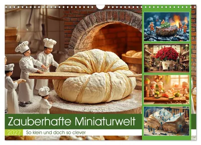 Produktbild von Zauberhafte Miniaturwelt (Wandkalender 2027 DIN A3 quer), CALVENDO Monatskalender