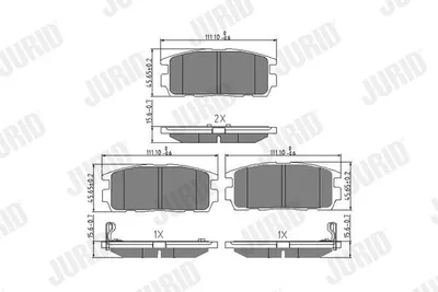 Produktbild von JURID Bremsbeläge Satz Hinten für CHEVROLET CAPTIVA (C100, C140) 573386J