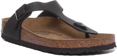 Zdjęcie produktu dla Birkenstock Gizeh Black Normal Footbed - Kapcie damskie - 043691