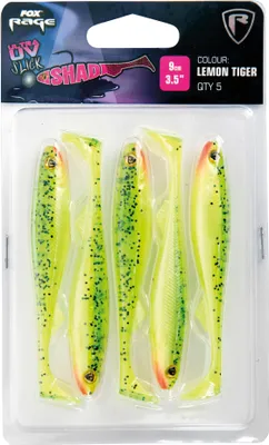 Produktbild von Fox Rage Slick Shad UV Lemon Tiger Set 7cm 5Stk