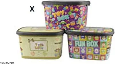 Produktbild von Spielzeugbox / Staubox / Aufbewahrungsbox / Spielzeugkiste 3 verschiedene Designs zur Auswahl