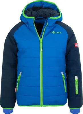 Zdjęcie produktu dla Kurtka zimowa z kapturem dziecięca Trollkids Kids Hafjell Snow Jacket PRO wodoodporna niebieska (514-100)