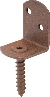 Produktbild von Alberts DURAVIS® Flechtzaunhalter L-Form, rostbraun 32 x 30 x 38 mm