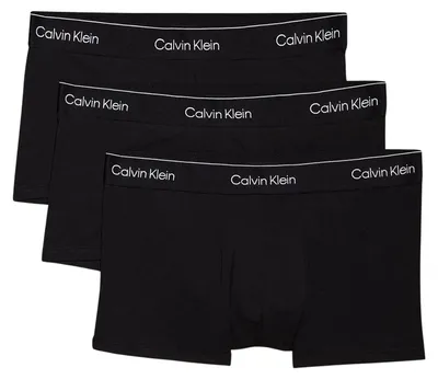 Image de Calvin Klein boxer 3 pack icon Coton stretch low rise trunks black hommes