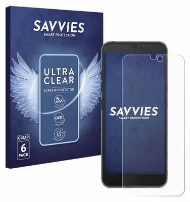 A product box and a screen protector on a smartphone.