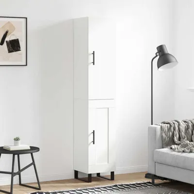 Obrázek produktu pro vidaXL Highboard White 34,5x34x180 cm výrobek z odvozeného dřeva