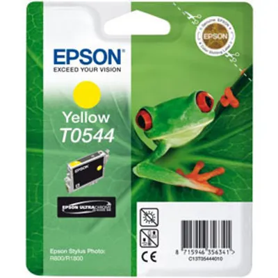 Produktbild von Epson Singlepack Yellow T0544 Ultra Chrome Hi-Gloss, Gelb, Tinte auf Pigmentbasis, 13 ml, 1 Stück(e)