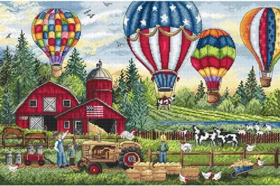 Obrázok produktu pre Súprava krížikového stehu Letistitch "Up and away", počítaný vzor, 40x26cm