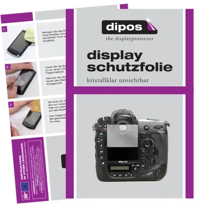 Produktbild von 1x Schutzfolie für Nikon D4s klar Displayschutzfolie Folie Display Schutz dipos
