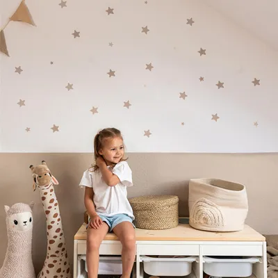Produktbild von Herzen / Punkte für Kinderzimmer - Wandtattoo selbstklebend