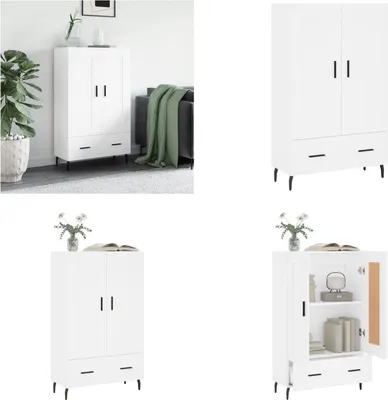 Immagine prodotto di vidaXL Credenza bianca 69,5x31x115 cm Materiale a base di legno - Credenza - Credenza - Credenza - Armadio