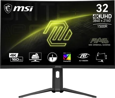 Produktbild von MSI MAG 321CUPDF, 80 cm (31.5"), 3840 x 2160 Pixel, 4K Ultra HD, LCD, 0,5 ms, Schwarz