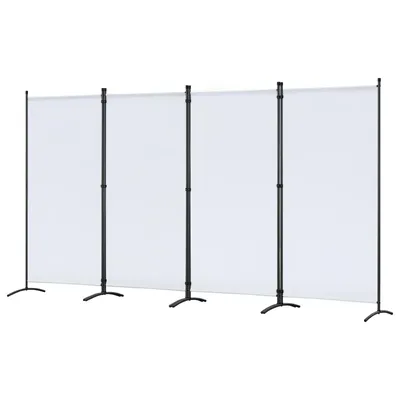 Zdjęcie produktu dla Angel Living 4-częściowy parawan osłaniający balkon Osłona balkonowa Parawan Osłona balkonowa Parawan Dzieląca ścianka Biała 324x180cm
