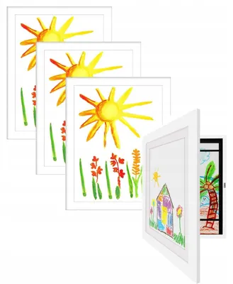 Produktbild von Artnapi Künstlerischer Bilderrahmen für Kinderkunstwerke, Aufklappbar, A4