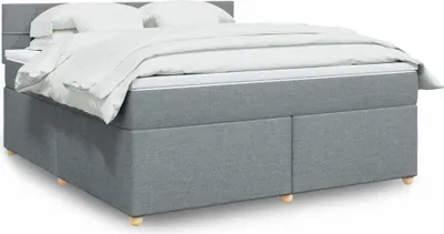 Produktbild von Maison Exclusive - Boxspringbett mit Matratze Hellgrau 180x200 cm Stoff