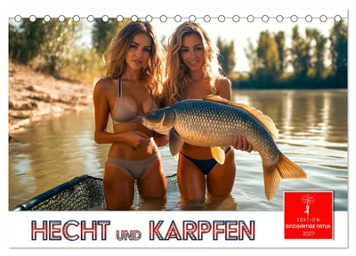 Produktbild von Hecht und Karpfen (Tischkalender 2027 DIN A5 quer), CALVENDO Monatskalender