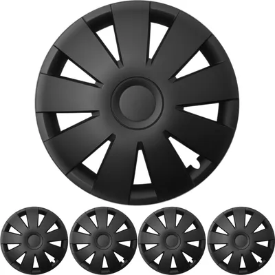 Immagine prodotto di 4x coprimozzo PREMIUM DESIGN copriruota 15 POLLICI "Nefryt" in nero