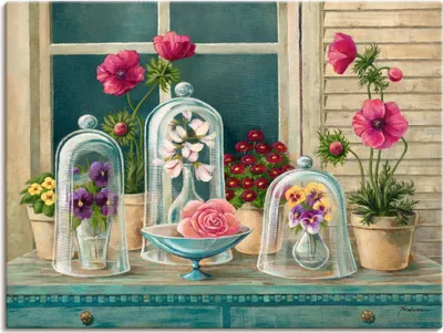 Produktbild von ARTland Leinwandbild Kollektion mit Blumen Größe: 40x30 cm