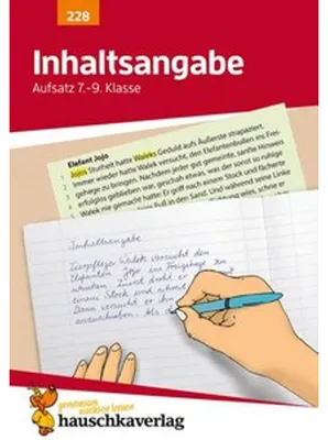 Immagine prodotto di Aufsatz. Inhaltsangabe