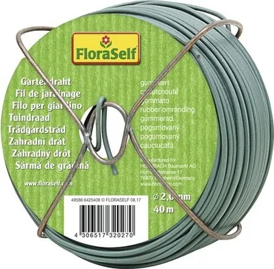 Obrázek produktu pro Zahradní drát FloraSelf pogumovaný Ø 2 mm 40 m zelený