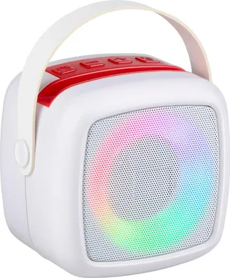 Produktbild von Mini Karaoke Set - Karaoke Mikrofon Bluetooth - 2 Kabellose Mikrofone - Party Mikrofon mit Lichteffekt AUX und USB