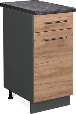 Produktbild von Küchenunterschrank Vicco Fame-Line Goldkraft Eiche 40 cm , AP Anthrazit, Model 46444