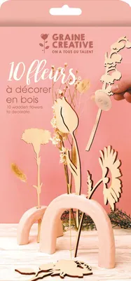 Image de Graine Set de décoration en bois créatif - Set de bricolage 24 cm