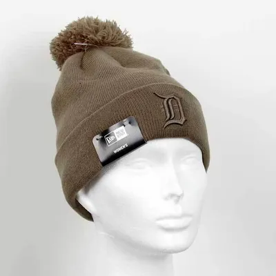 Image de Bonnet d'hiver pour femme New Era Womens MLB Leafgue Essential Bobble Cuff Knit Green - UNI