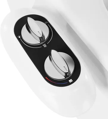 Produktbild von Ultraflacher WC-Bidet-Aufsatz - Nicht elektrisch - Kalt- und Warmwasser - Selbstreinigende Doppeldüse - Für Standardtoiletten