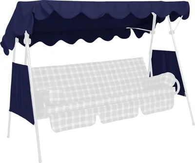 Produktbild von Angerer Sonnendach 200 x 120 cm PE blau Ersatzdach Hollywoodschaukel