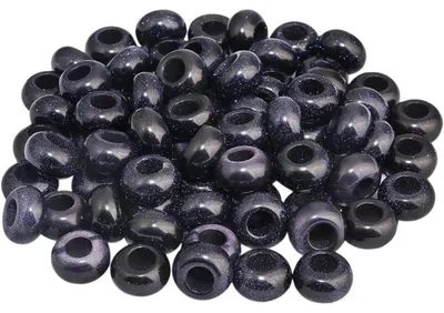 Productafbeelding van Grote kralen met een gat, geschikt voor sieraden, blauwe zandsteen, rondellen, 14x8mm, 20 stuks