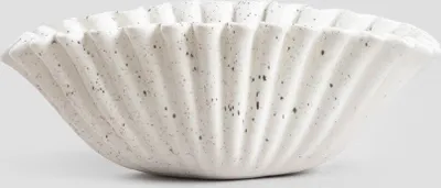 Zdjęcie produktu dla HOMLA Misa dekoracyjna EVANIA ceramiczna biała 23x14x8,8 cm