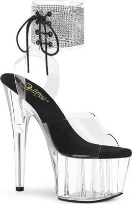 Produktbild von ADORE-791-2RS Damen Sandale von Pleaser, Schwarz Transparent , EU 40, US 10