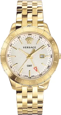 Produktbild von Versace VEBK00518 Univers GMT weiss gold Edelstahl Armband Uhr Herren NEU
