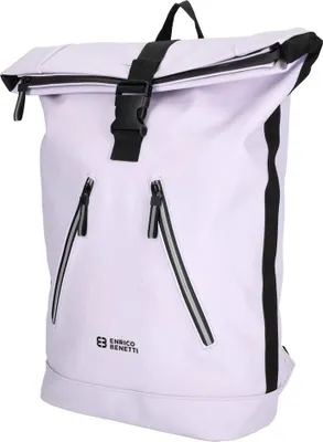 Produktbild von Großer Damen Herren Roll up Rucksack Plane Tasche Fahrradrucksack Kurier Rollup Bag  Flieder