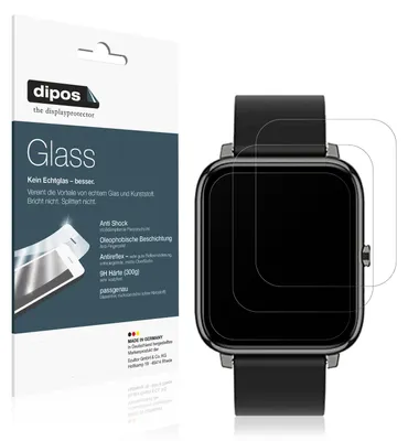 Obrázok produktu pre 2x ochranná fólia pre Popglory Smartwatch matná - proti nárazom 9H fólia dipos Glass plastové sklo