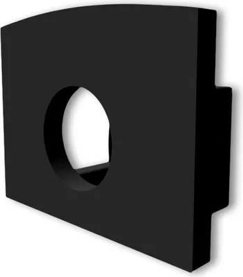 Produktbild von ISOLED Endkappe EC226 für Profil MAXI-AB V2 schwarz, mit Kabeldurchführung, 1 STK