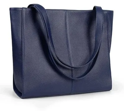 Zdjęcie produktu dla Torebka damska skórzana granatowa na ramię do pracy elegancka